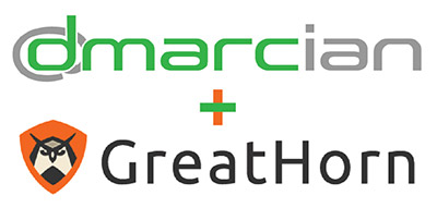 GreatHorn + dmarcian logos