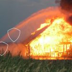 image of house burning