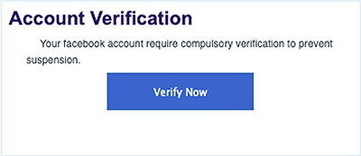 Facebook phish email