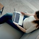 woman working on laptop