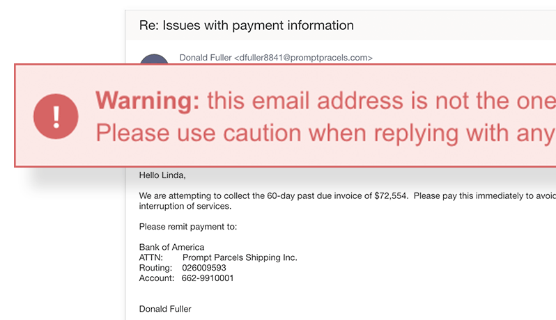 email alert bannering