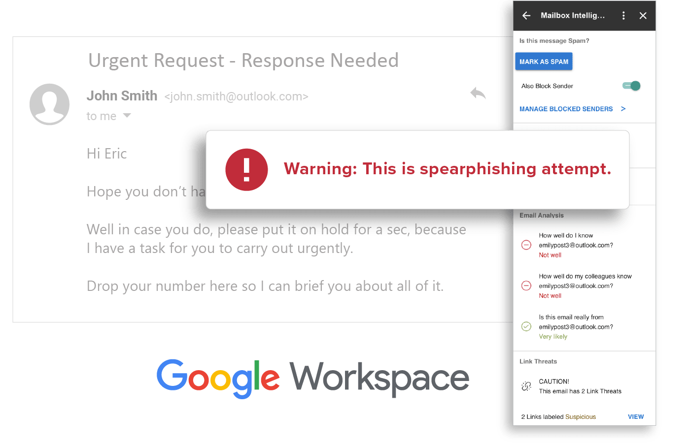 google workspace email security