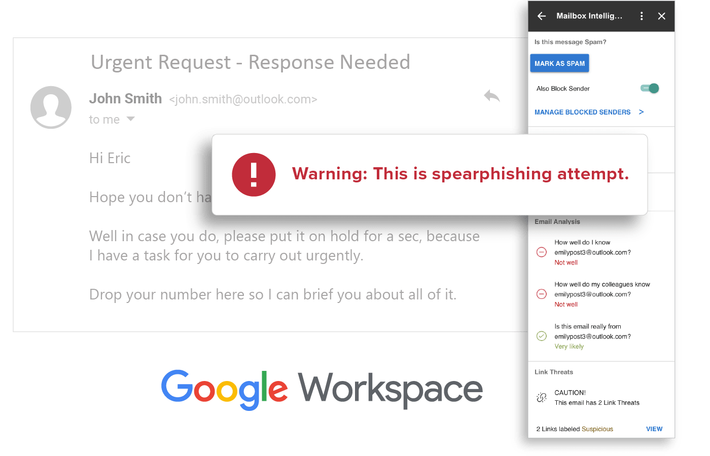 google workspace email security