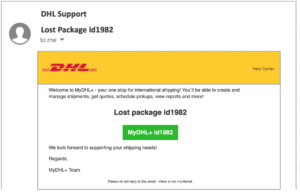 DHL Lost Package Phish